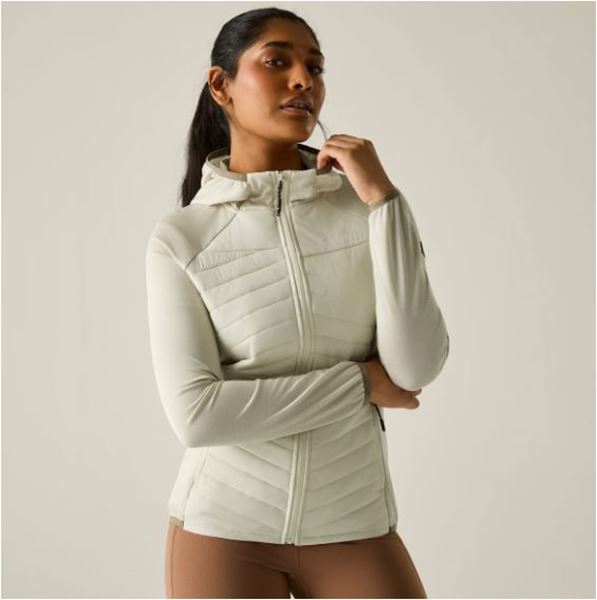 Picture of WOMANS ANDRESON MARL HYBRID JACKET LIGHT VANILLA